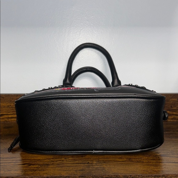 Ed Hardy Black and Pink Floral Satchel - Picture 5 of 11